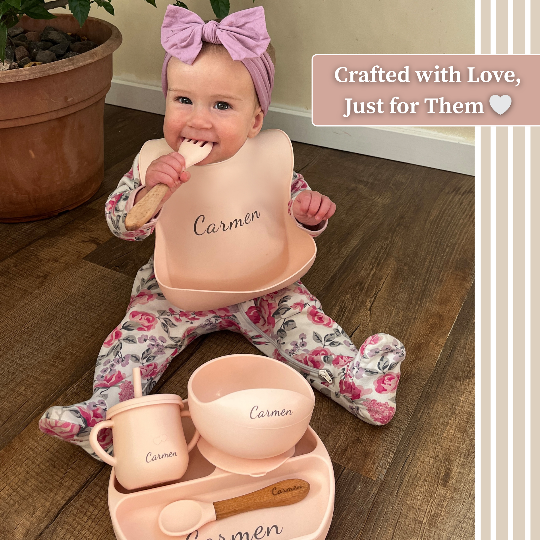Noah + Nori™ Personalized Baby Feeding Set