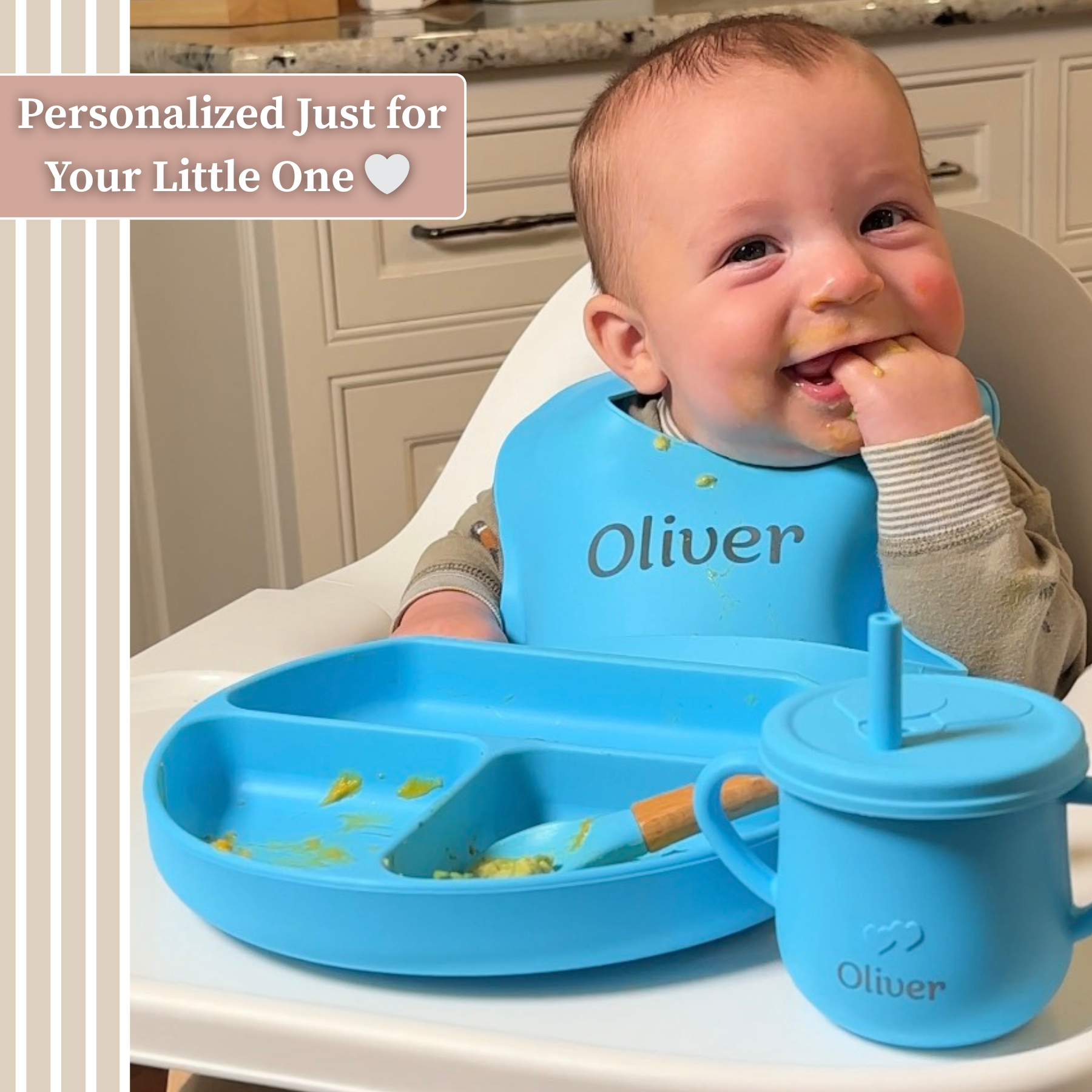Noah + Nori™ Personalized Baby Feeding Set